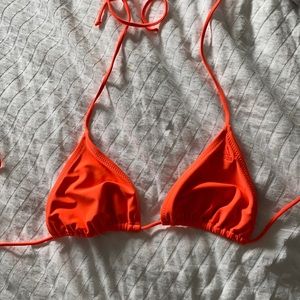 Coral pink bikini top